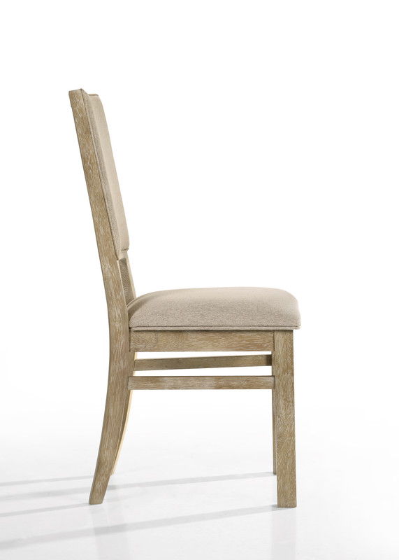 Brutus Set of 2 Reclaimed Wheat 19"W Contemporary Fabric Dining Chair