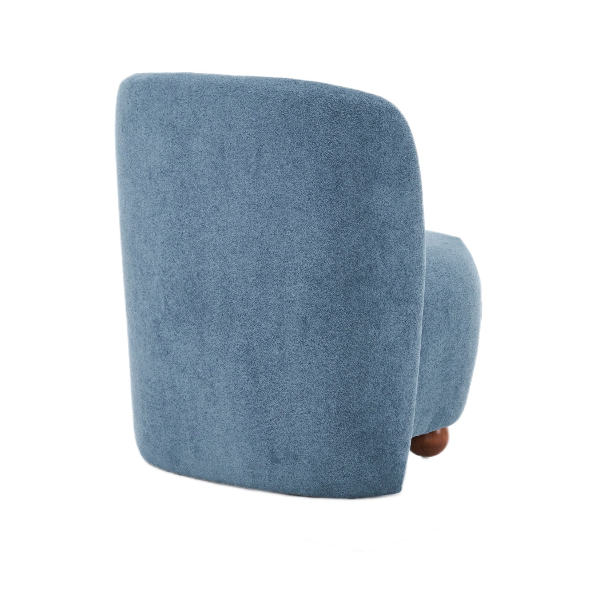 Modern Low Back Accent Upholstered Armless Living Room Chairs, Round Feet