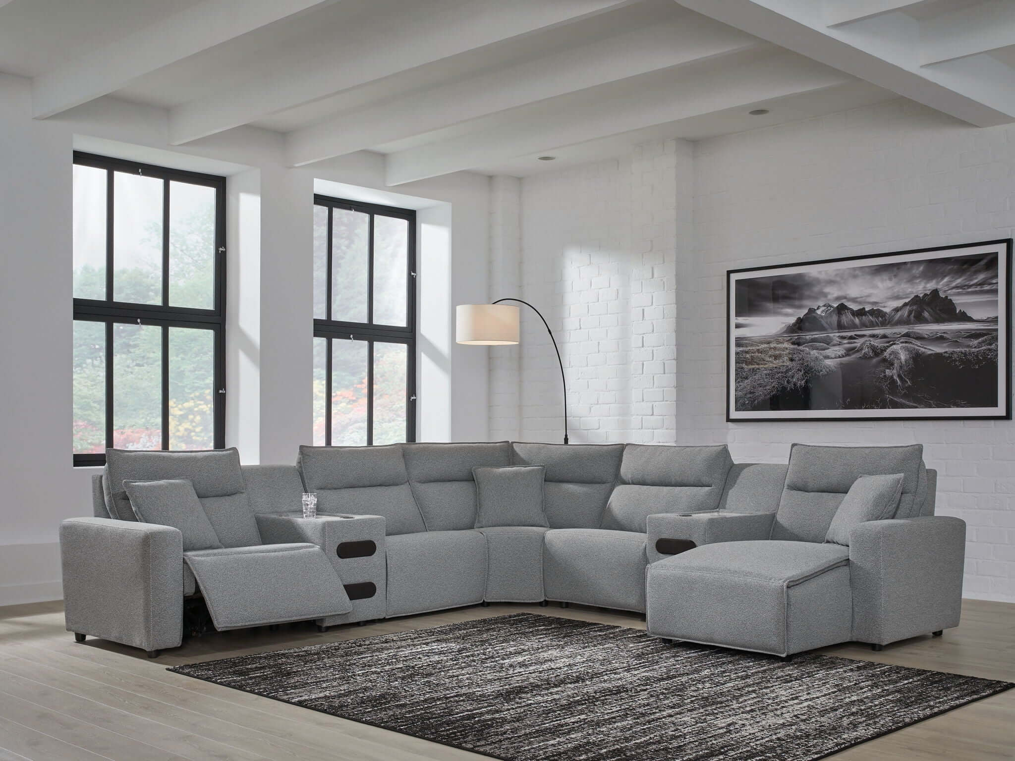 ModMax II - Salt And Pepper - Reclining Sectional