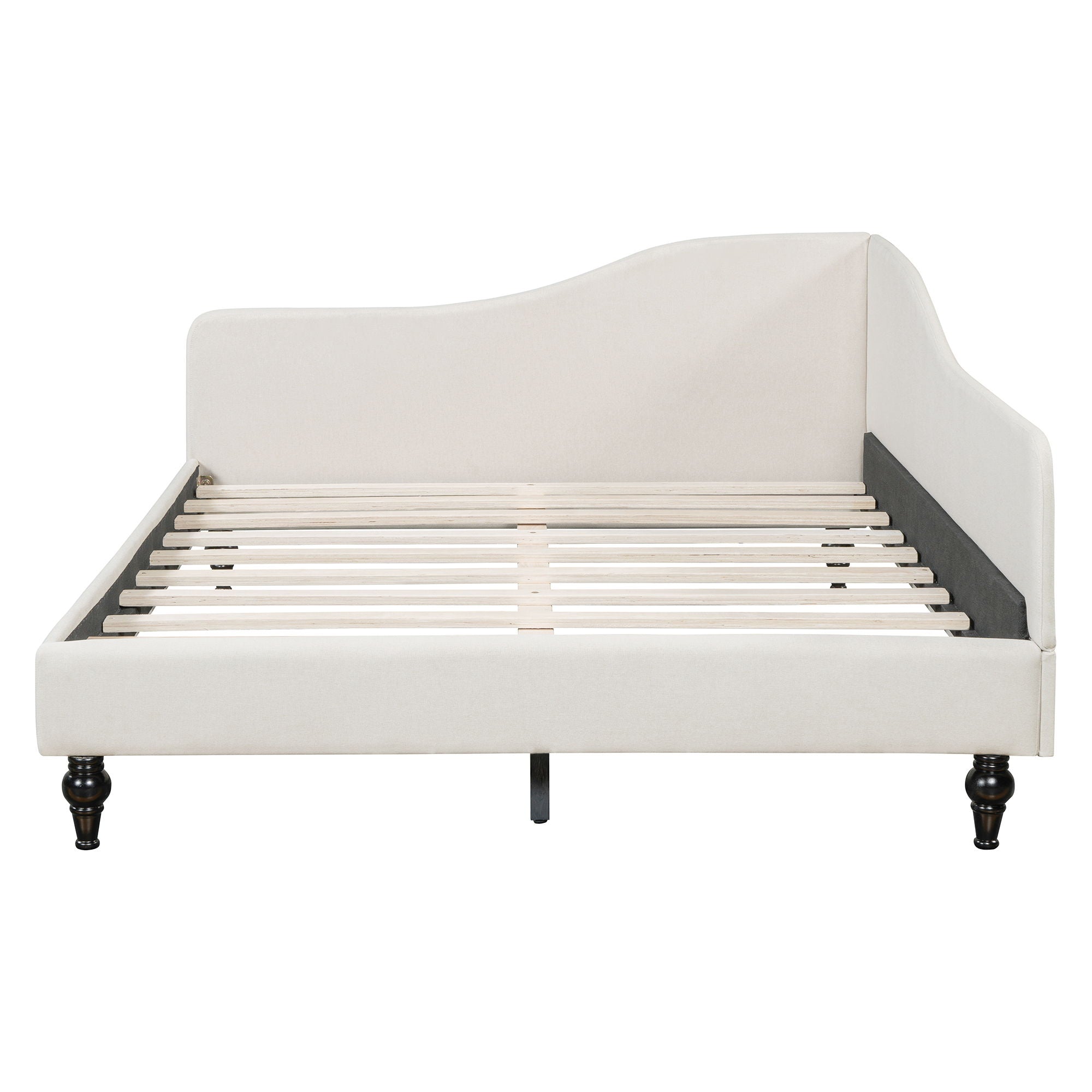 Modern L Shaped Linen Daybed With Legs