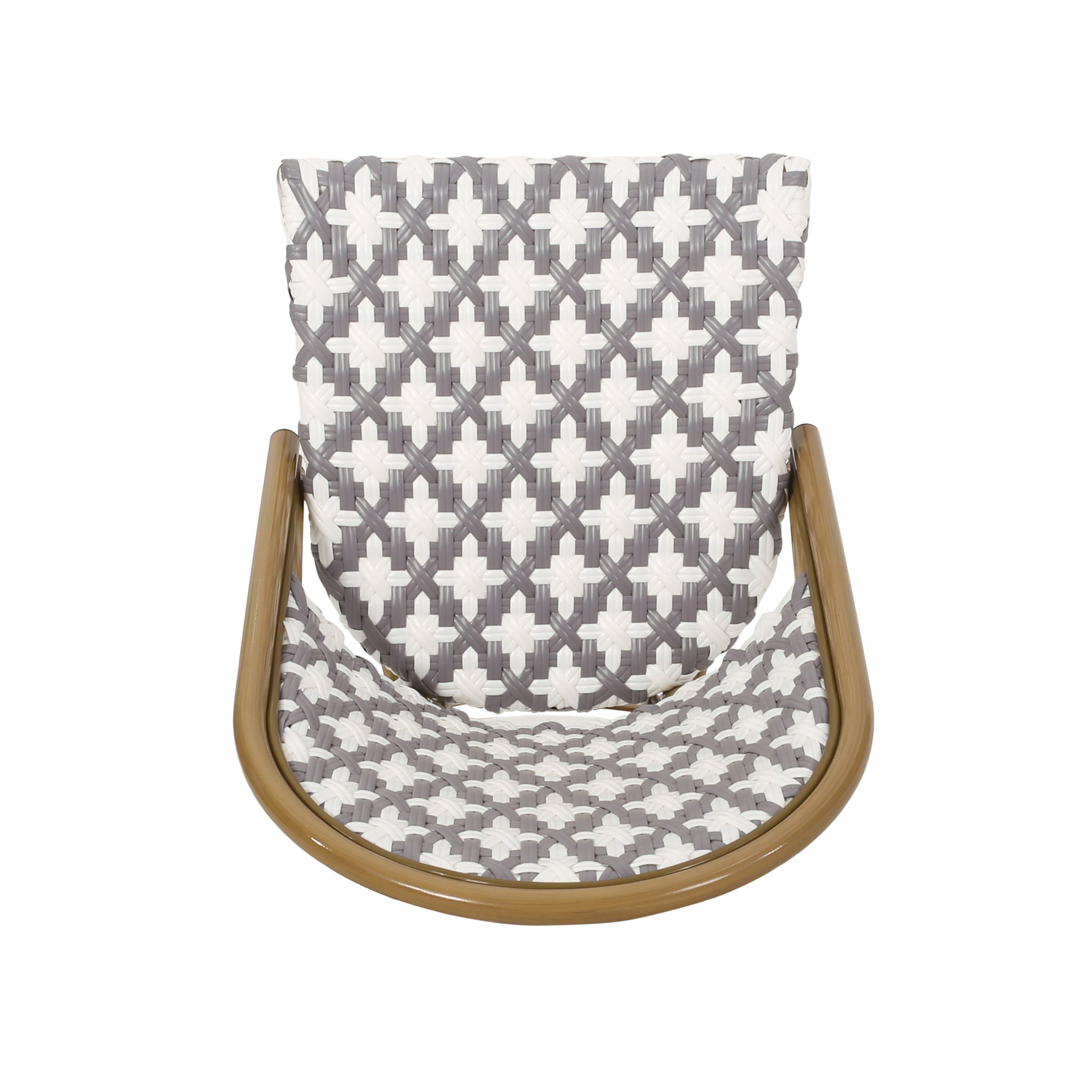 Chic French Bistro Chair With Durable Rattan And Aluminum Frame