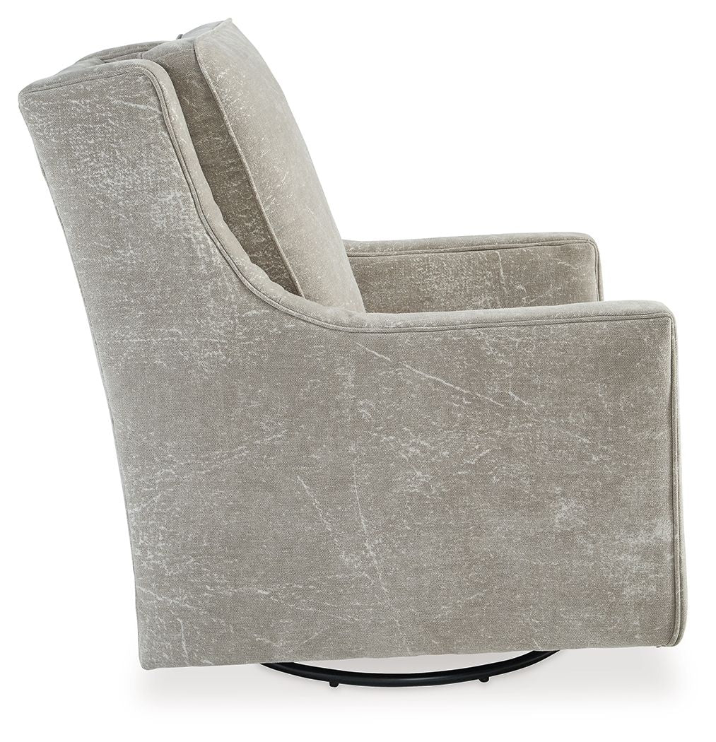 Signature Design by Ashley® Kambria - Pebble - Swivel Glider Accent Chair | Meri Furniture