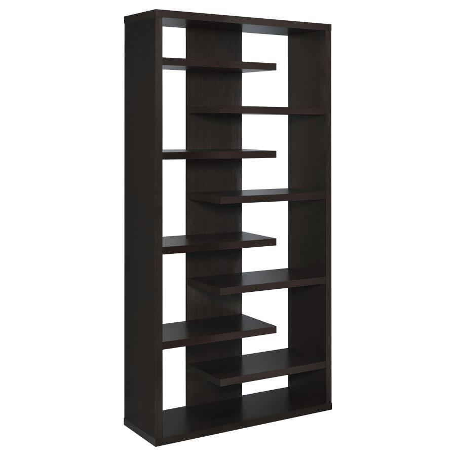 Coaster Fine Furniture Altmark - 8-Shelf Open Bookcase - Cappuccino | Meri Furniture
