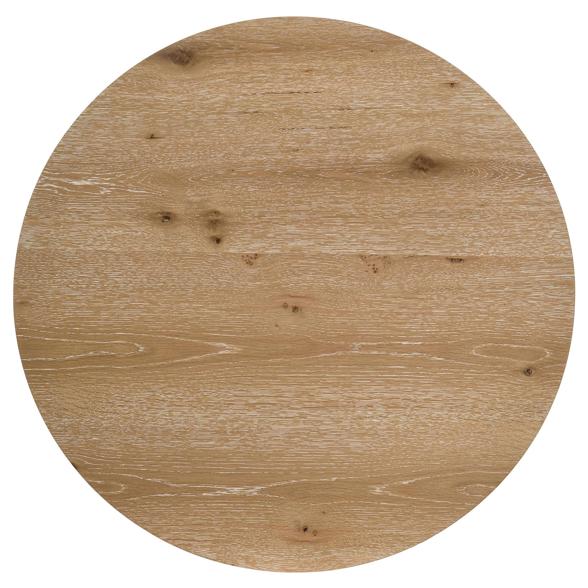 Kessler Round Sculptural Wood Coffee Table Light Oak