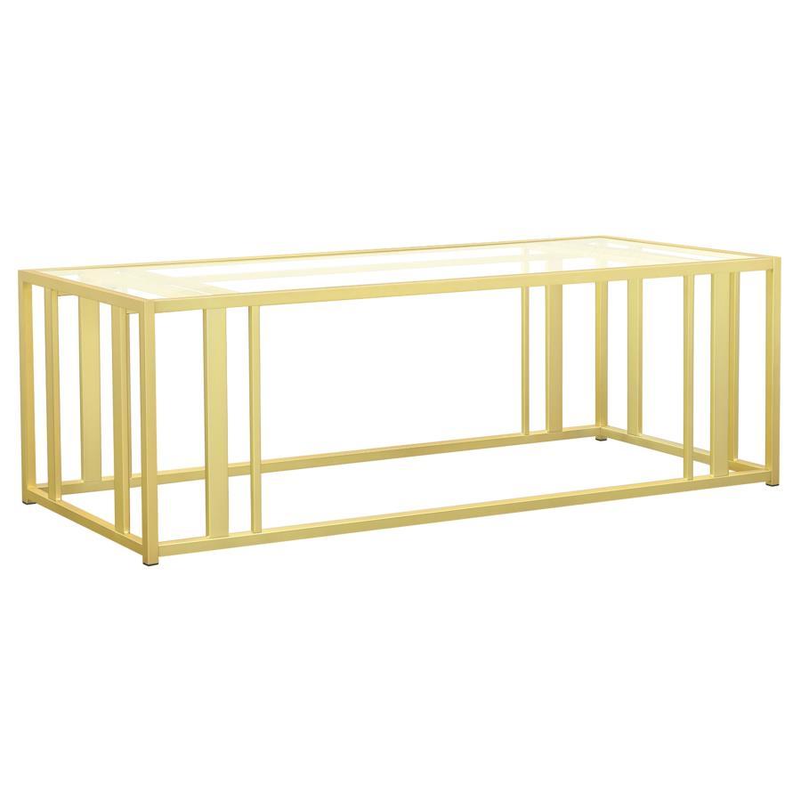 Coaster Fine Furniture Adri - Rectangular Glass Top Coffee Table | Meri Furniture