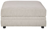 Ashley Furniture Neira - Fog - Ottoman With Storage | Meri Furniture