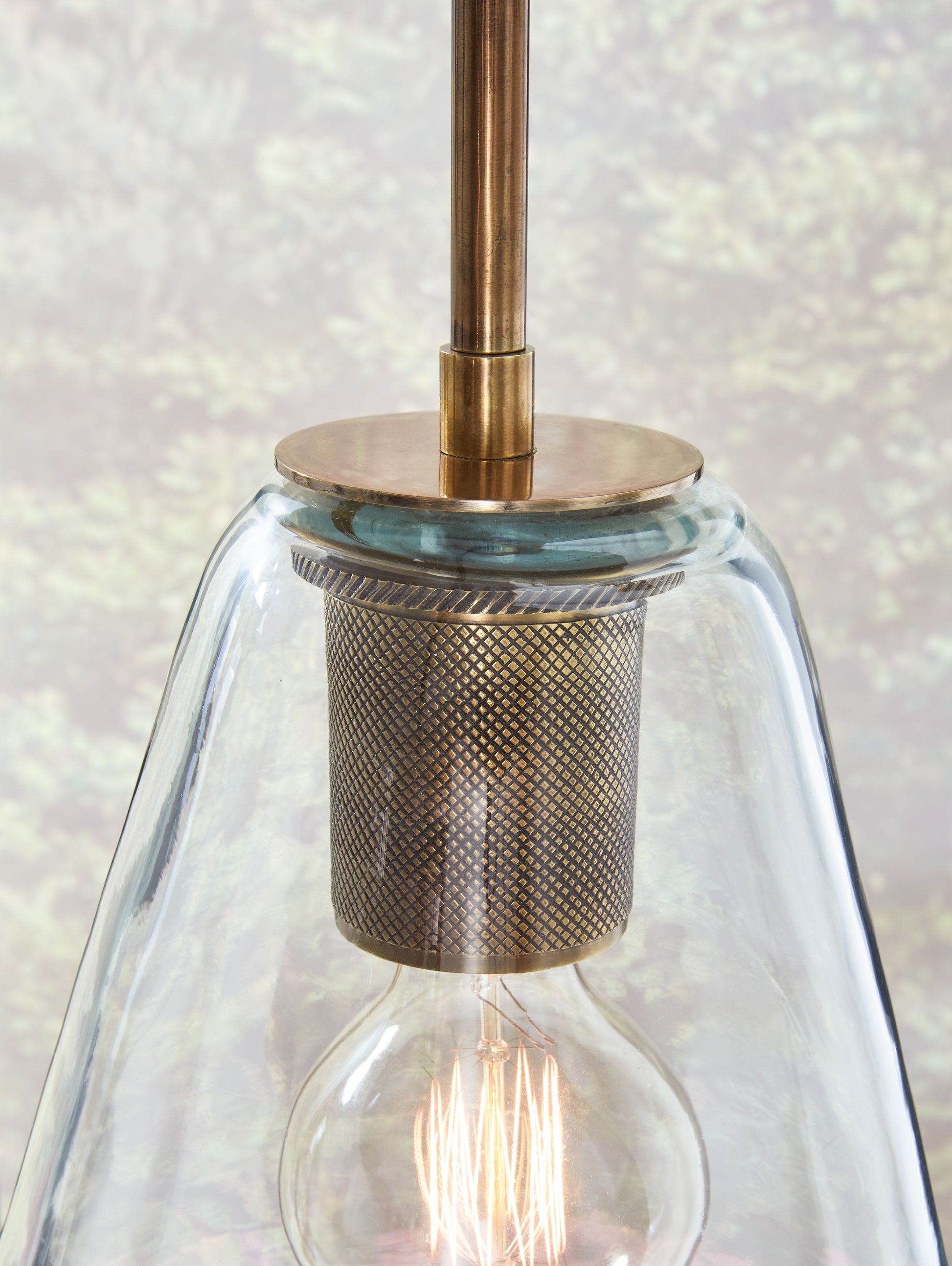 Signature Design by Ashley® Collbrook - Glass Pendant Light | Meri Furniture