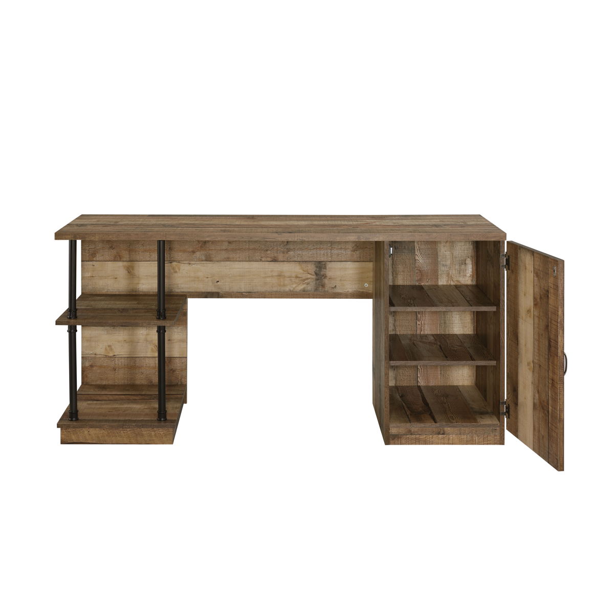 ACME Canna - Writing Desk - Rustic Oak & Black Finish | Meri Furniture