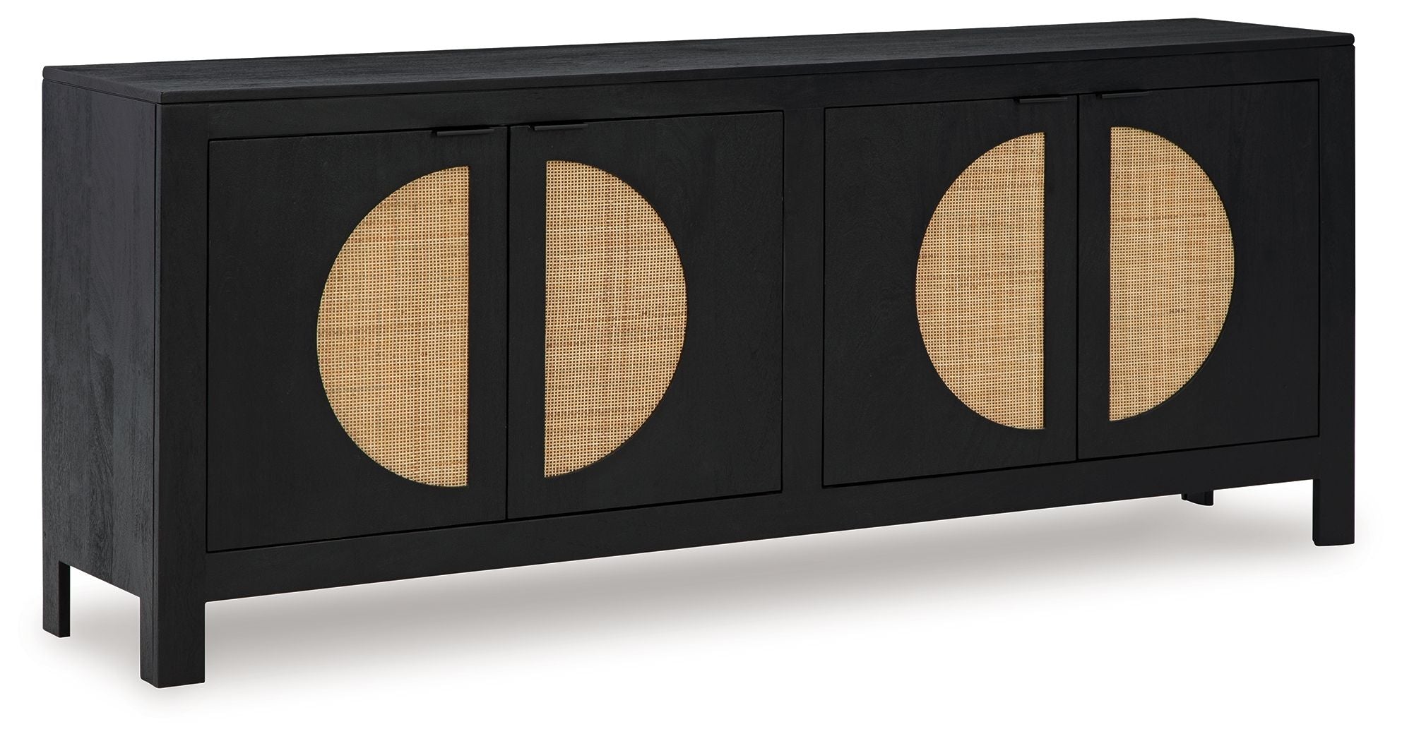 Signature Design by Ashley® Cliffiings - Black / Natural - Accent Cabinet | Meri Furniture