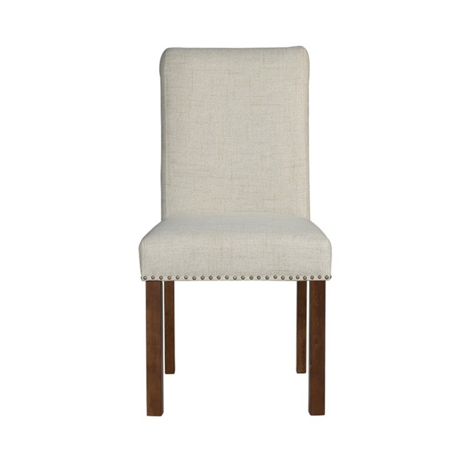 Dining Chair With Nailhead Trim (Set of 2) - Beige
