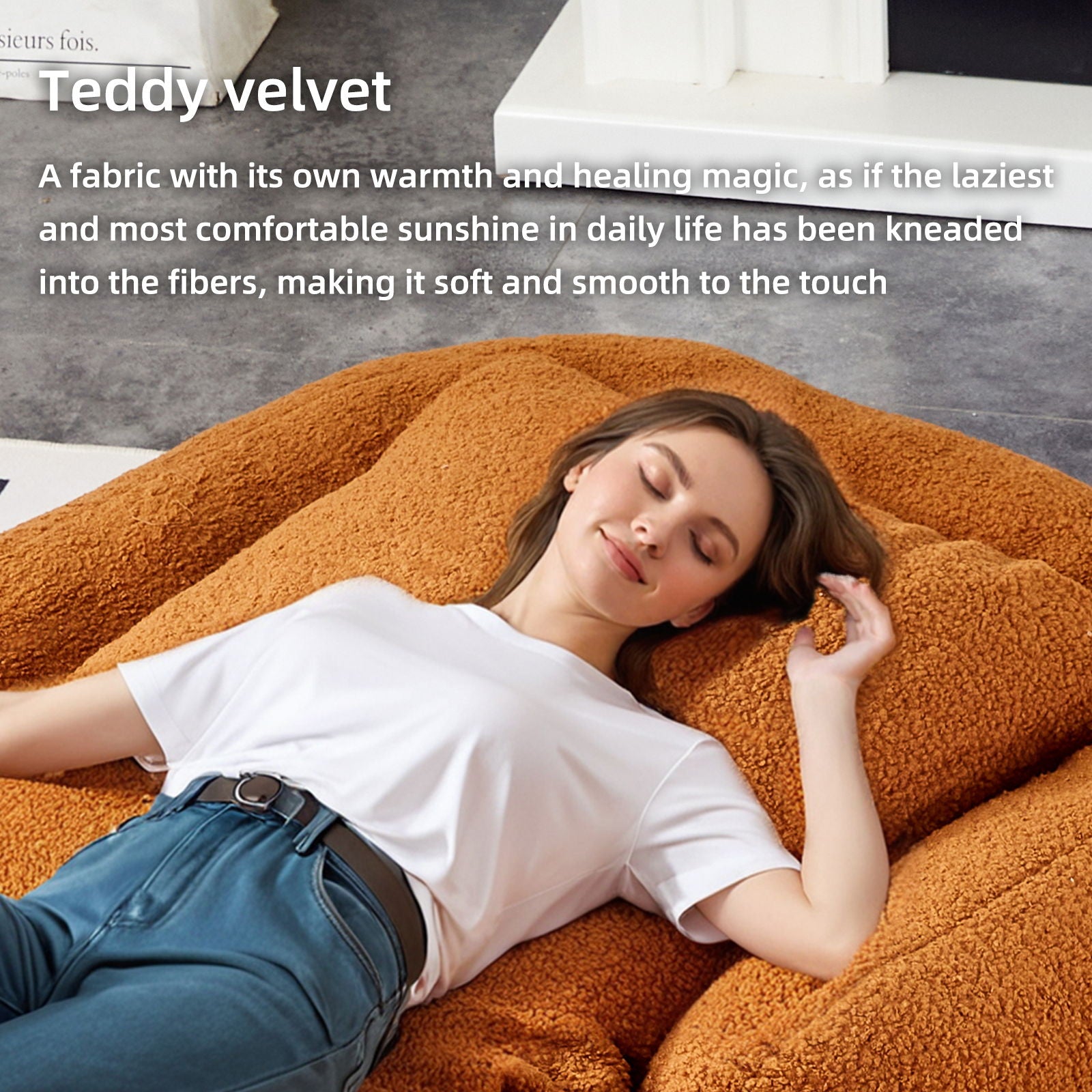 Contemporary Folding Sofa Chair With 5 Adjustable Positions For Gaming, Meditation, And Relaxation