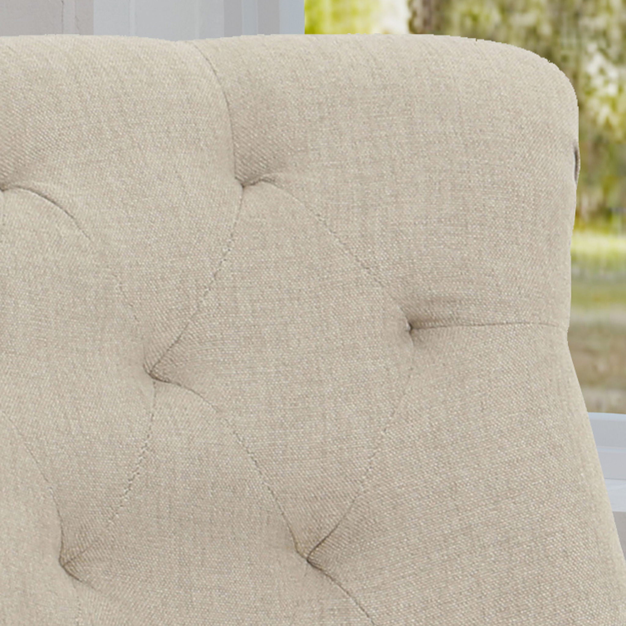 Fidelity - Upholstered Office Chair With Sloped Arms And Rolled Backrest - Wheat / Chrome