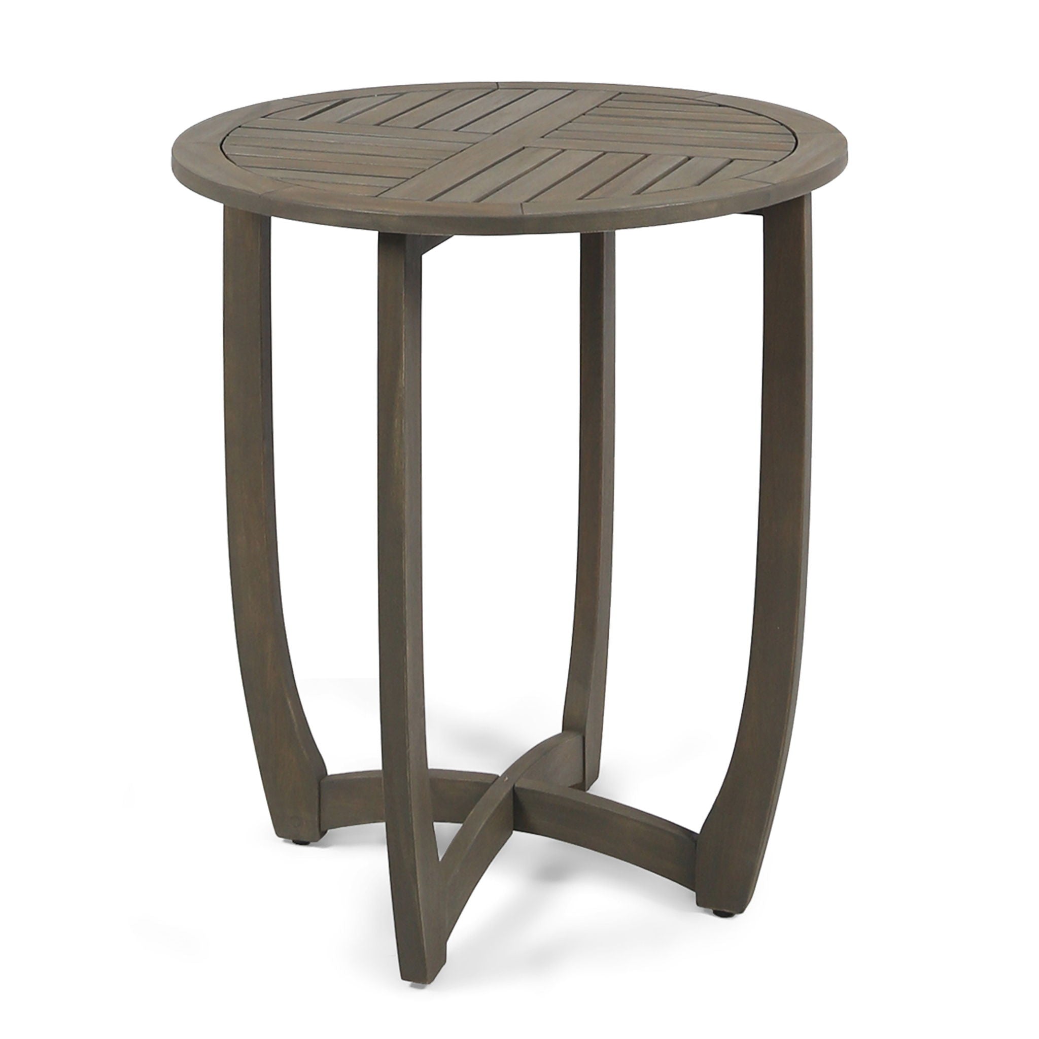 Hermosa - Rustic Circular Bistro Table - Gray