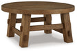 Signature Design by Ashley® Mackifeld - Warm Brown - Round Cocktail Table | Meri Furniture