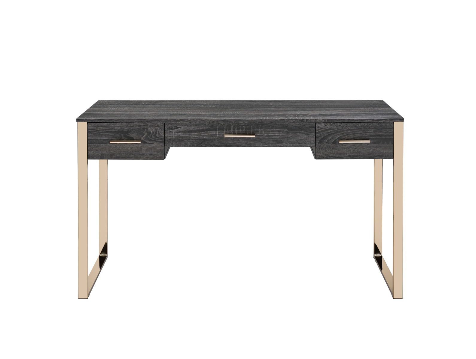 ACME Perle - Vanity Desk - Champagne Gold & Black Finish | Meri Furniture