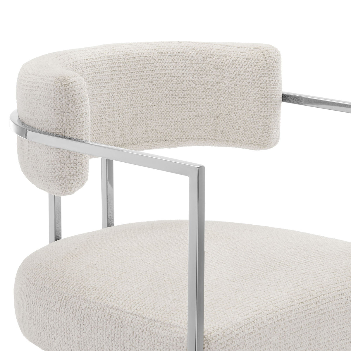 Huron Curved Back Fabric and Metal Counter Stool by Modway