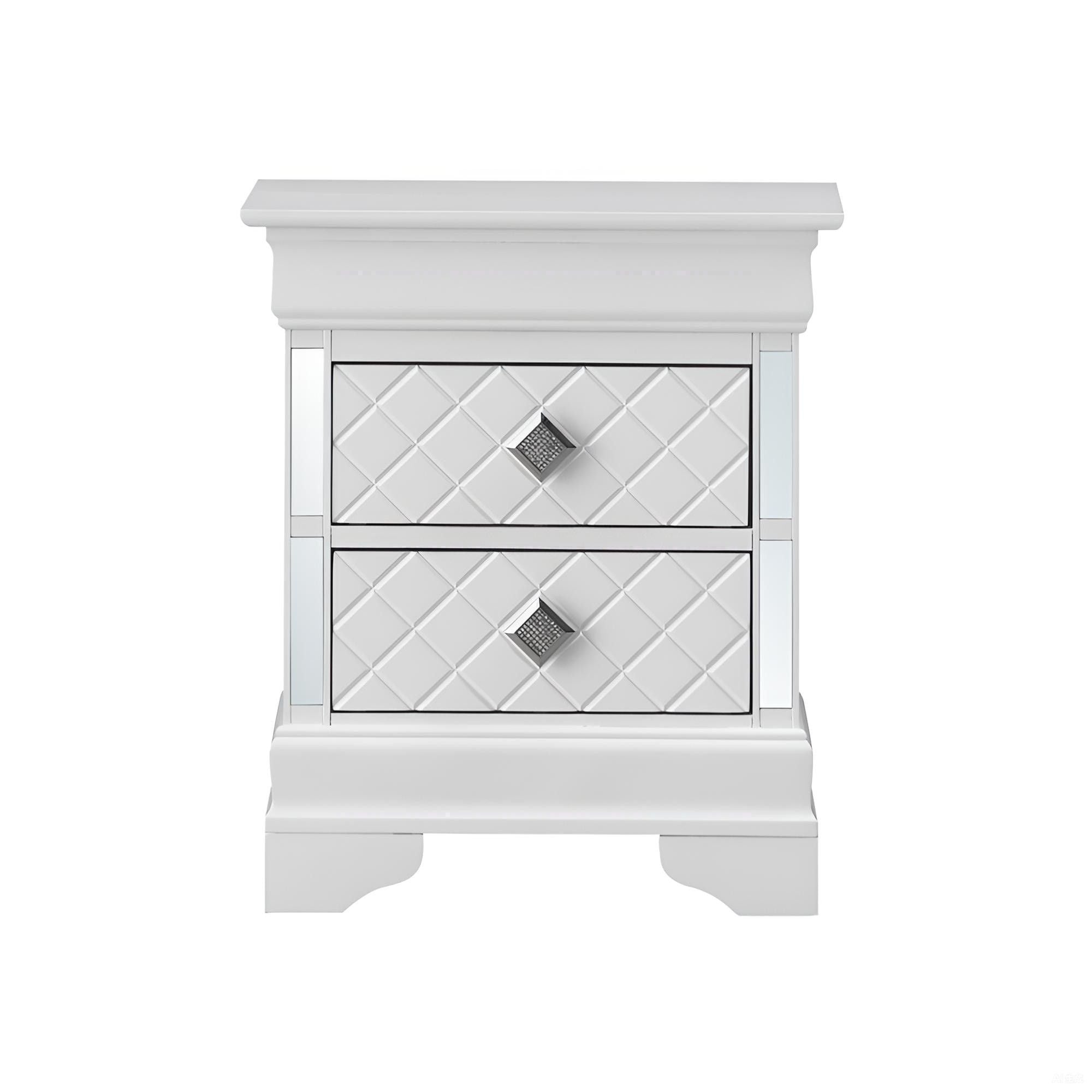 Verona - Accent Nightstand - Silver Champagne