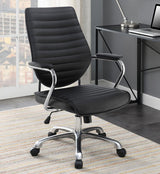 Chase - Upholstered Adjustable Home Office Desk Chair - Black