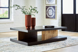 Signature Design by Ashley® Kocomore - Brown / Natural - Rectangular Cocktail Table | Meri Furniture