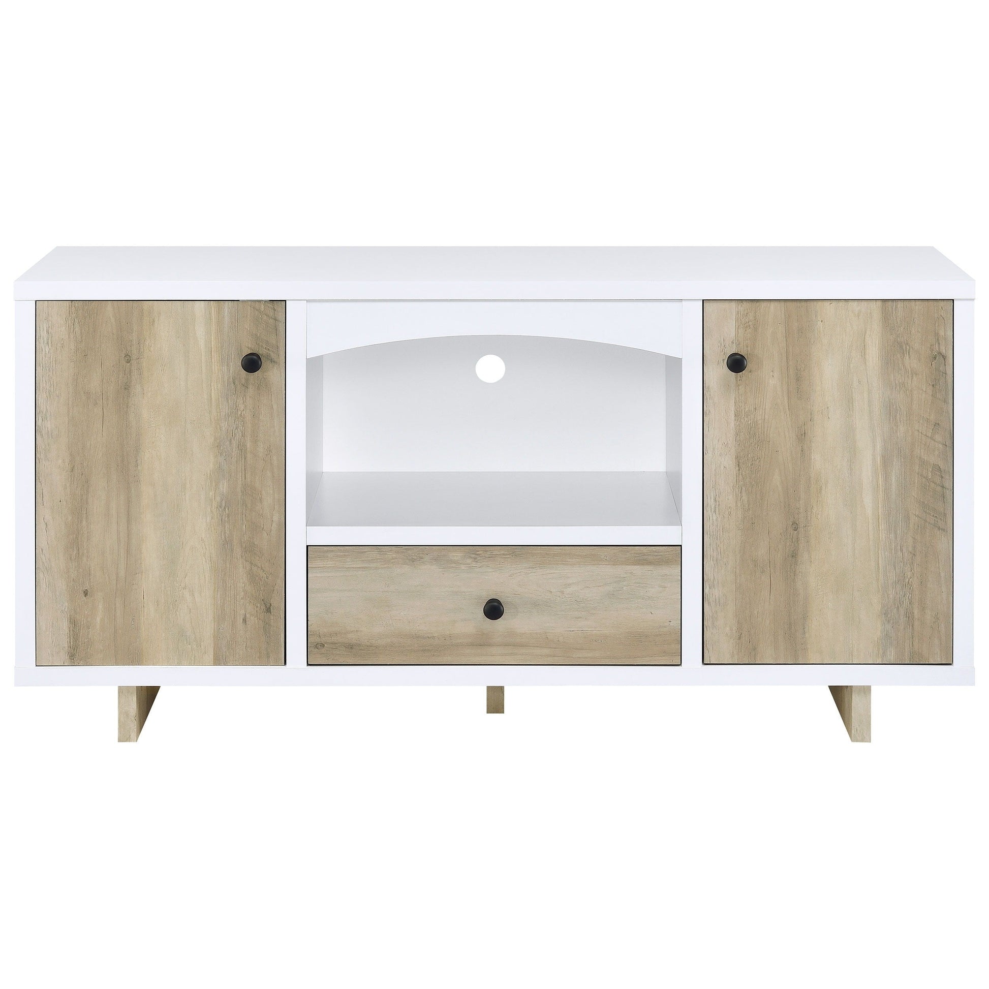 Coaster Fine Furniture Dalton - 2 Door Storage Credenza - White And Distressed Pine | Meri Furniture