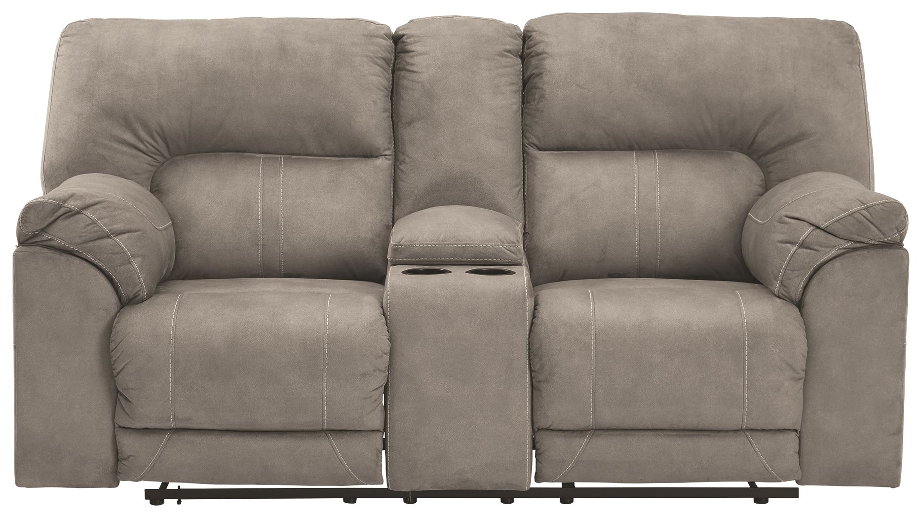 Ashley Furniture Cavalcade - Reclining Loveseat W/Console | Meri Furniture