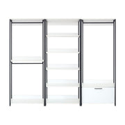 Fiona - Freestanding Walk In Wood Closet System & Metal Frame Melamine - White