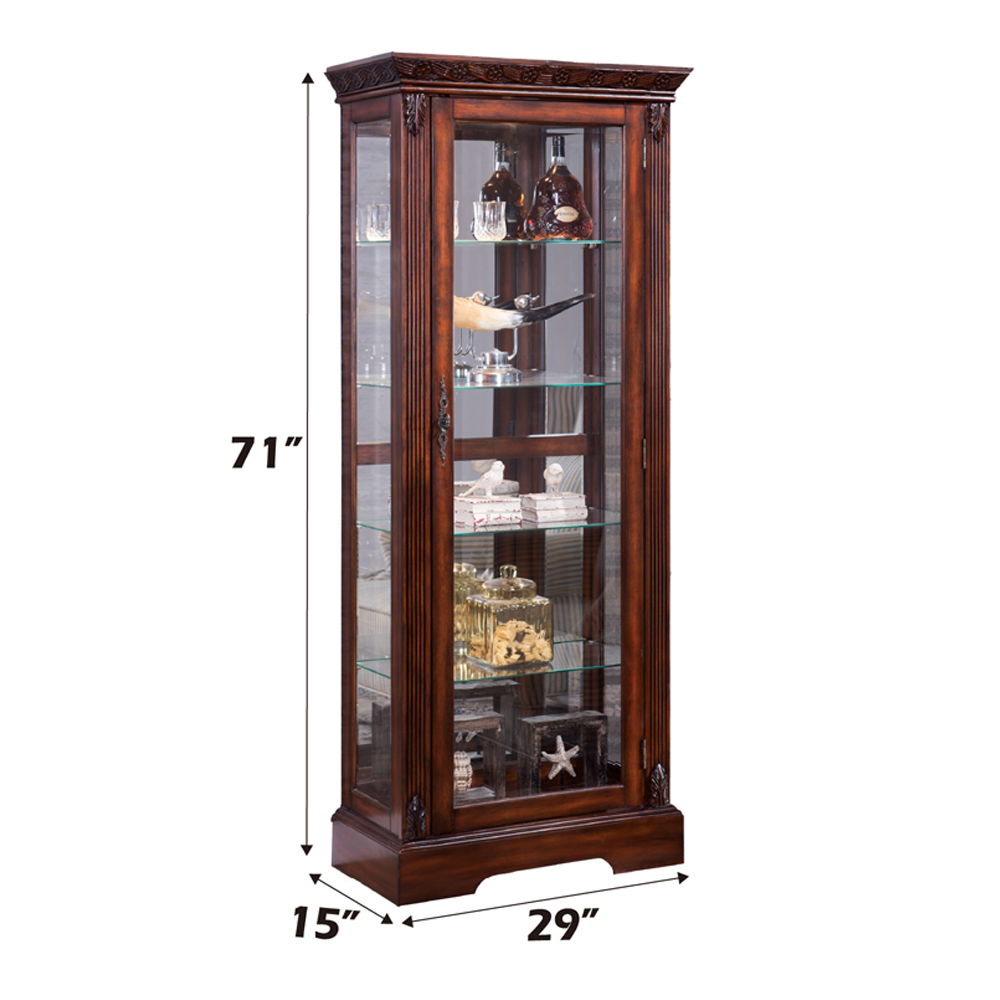 Addy - Curio Cabinet - Cherry