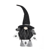 Gnome With 'Boo' Banner, For Halloween Decor - Black White