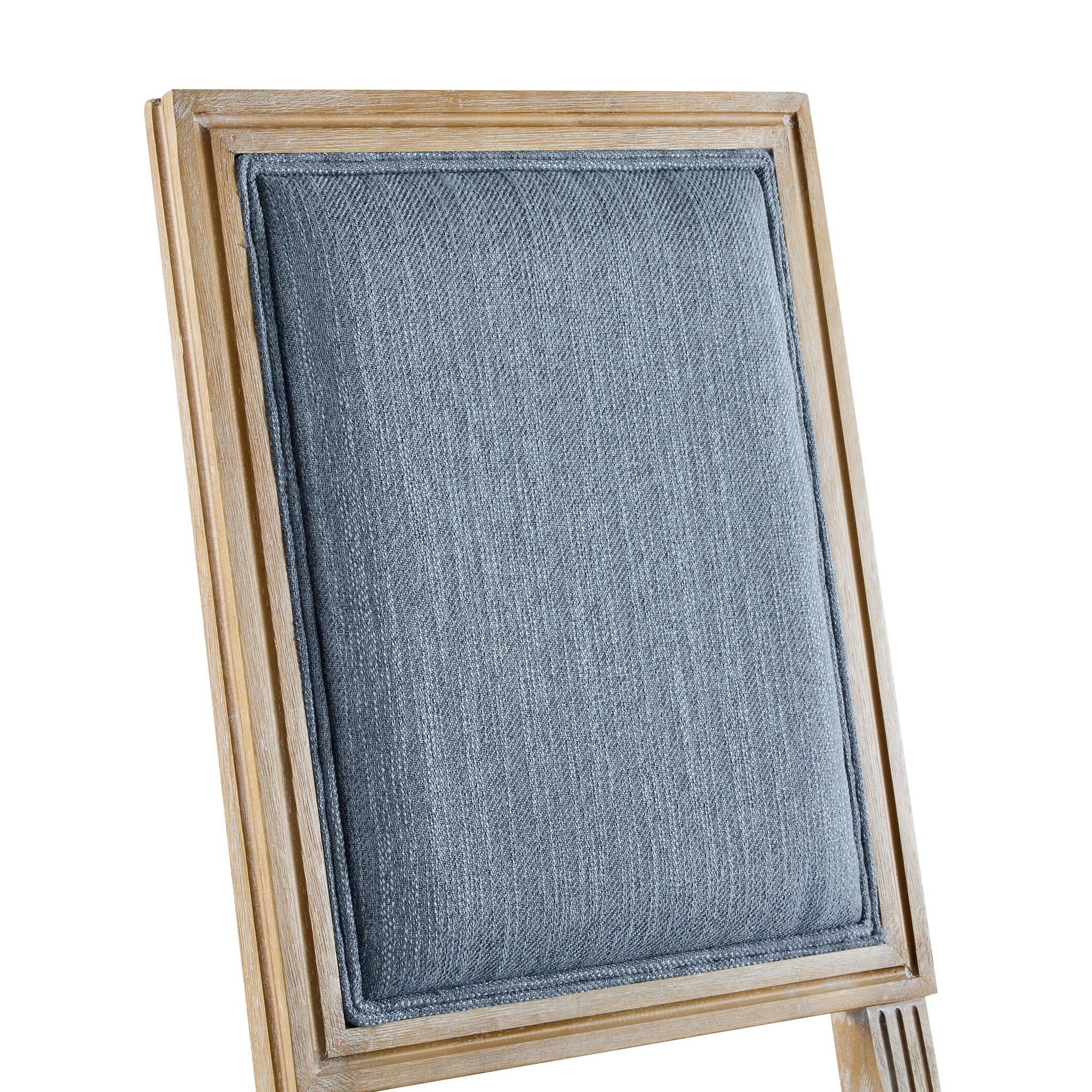 French Country Style Dining Chair With Upholstered Seating And Fluted Legs