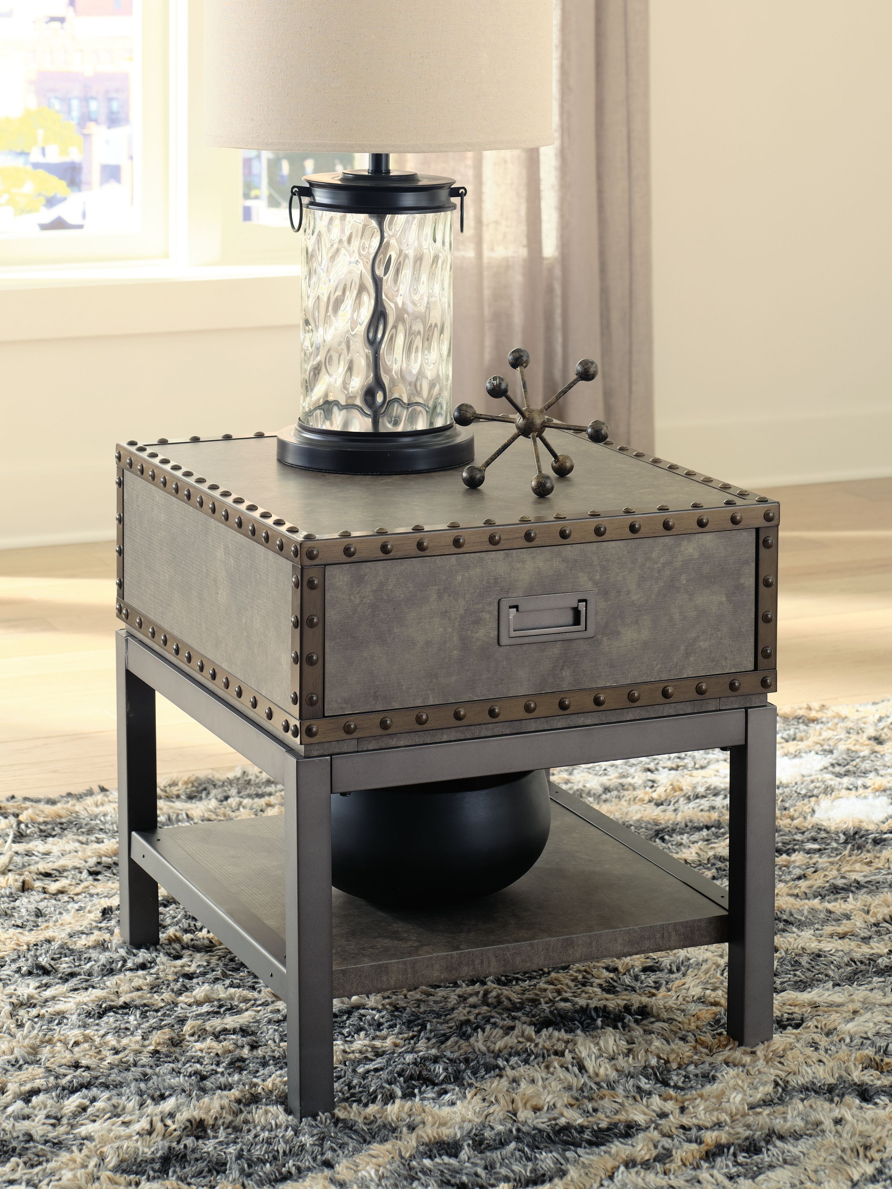 Signature Design by Ashley® Derrylin - Brown - Rectangular End Table | Meri Furniture