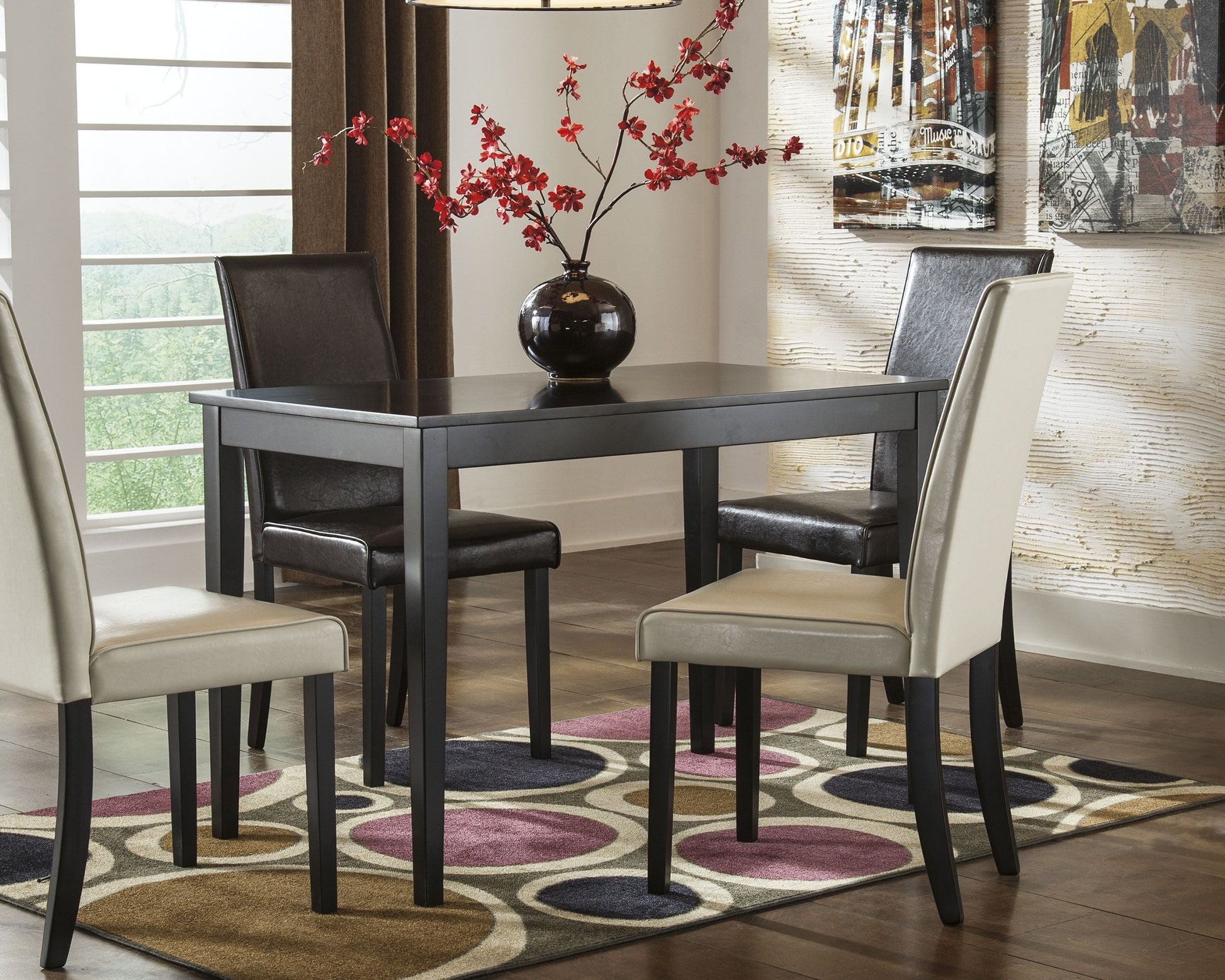 Signature Design by Ashley® Kimonte - Dark Brown - Rectangular Dining Room Table | Meri Furniture