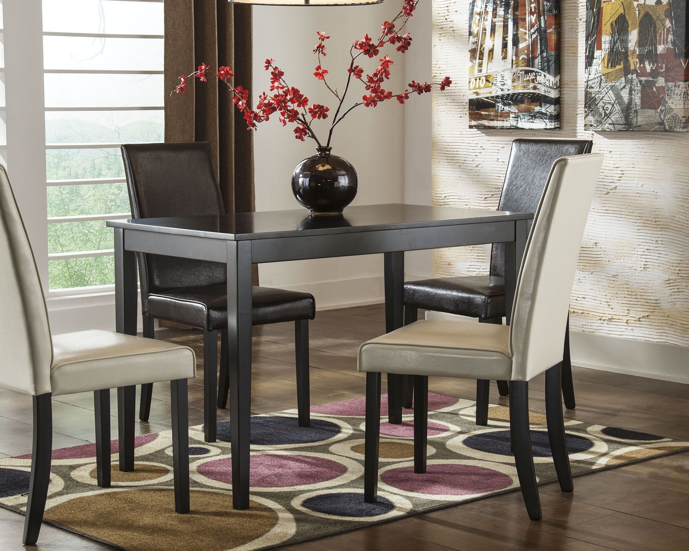 Signature Design by Ashley® Kimonte - Dark Brown - Rectangular Dining Room Table | Meri Furniture