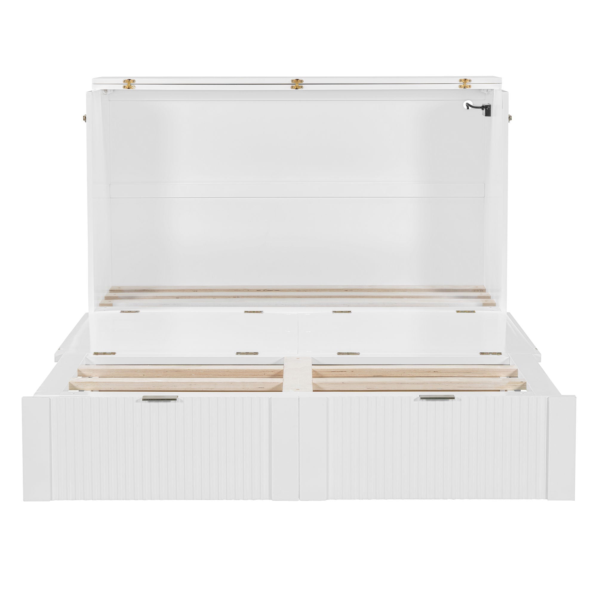 Murphy Bed With Drawer And A Set Of Sockets & USB Ports, Pulley Structure Design