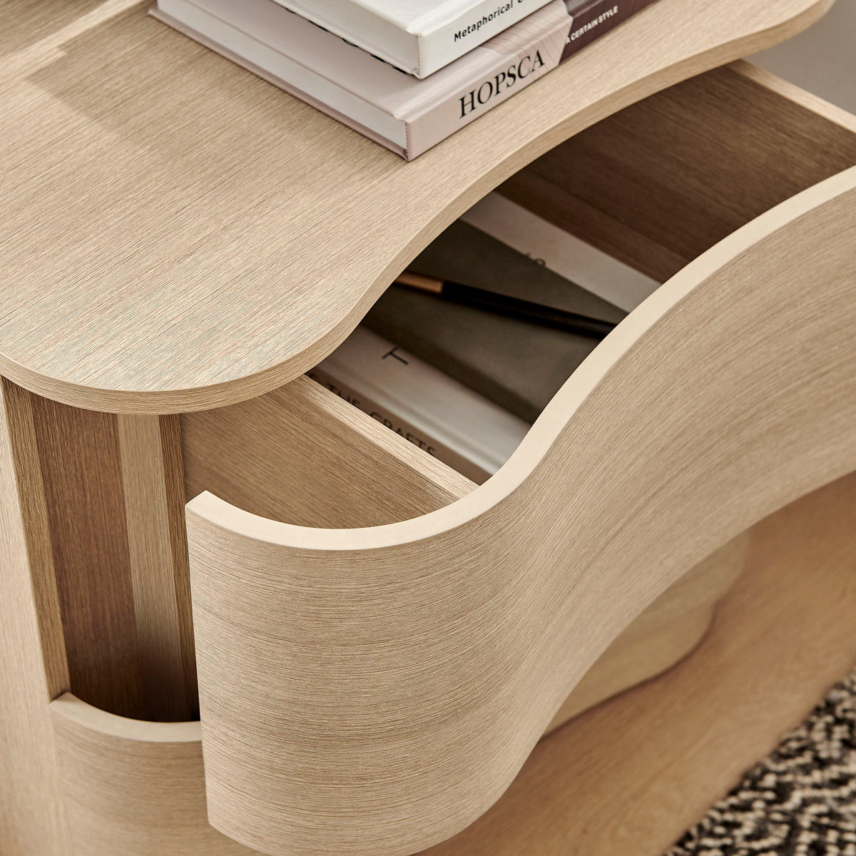 Mirae 2-Drawer Curved Nightstand by Modway