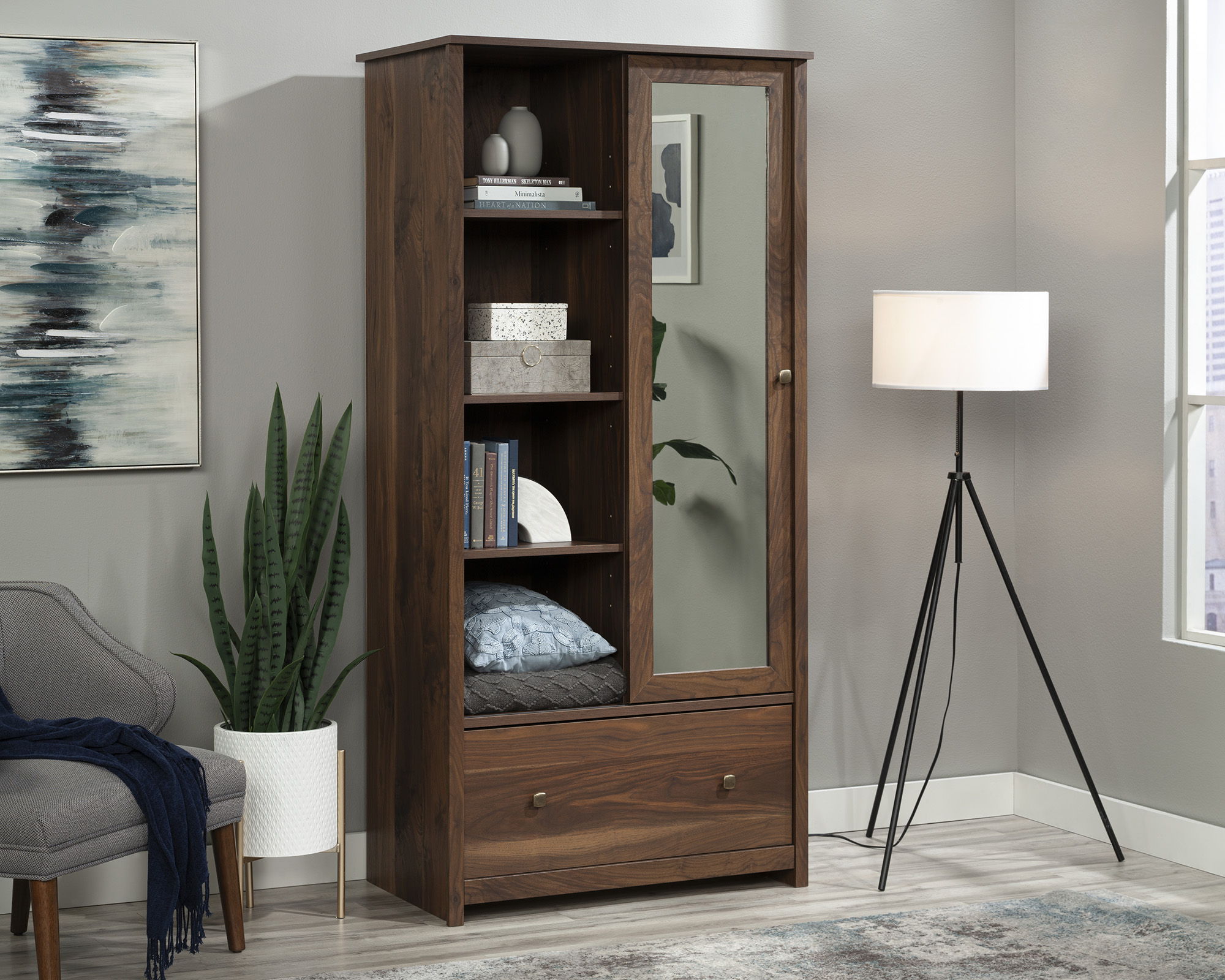 Wardrobe Cabinet in Grand Walnut