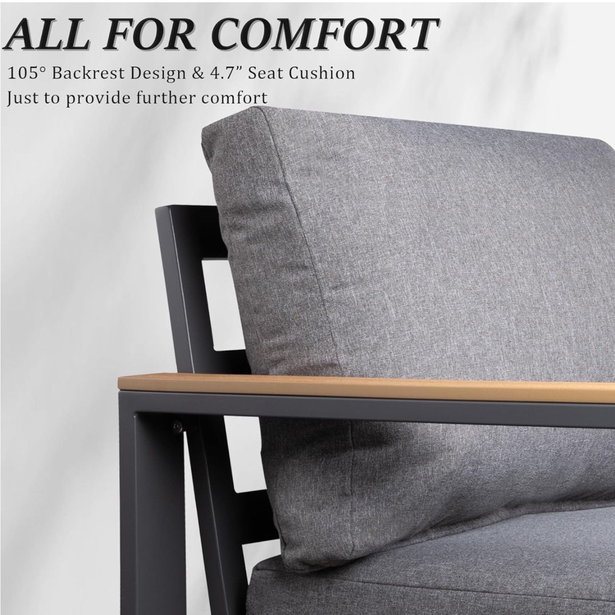 All-Weather Loveseat Sofa With Thick Cushions