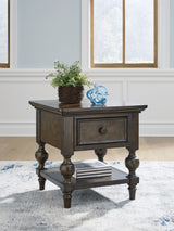 Signature Design by Ashley® Veramond - Dark Brown - Square End Table | Meri Furniture