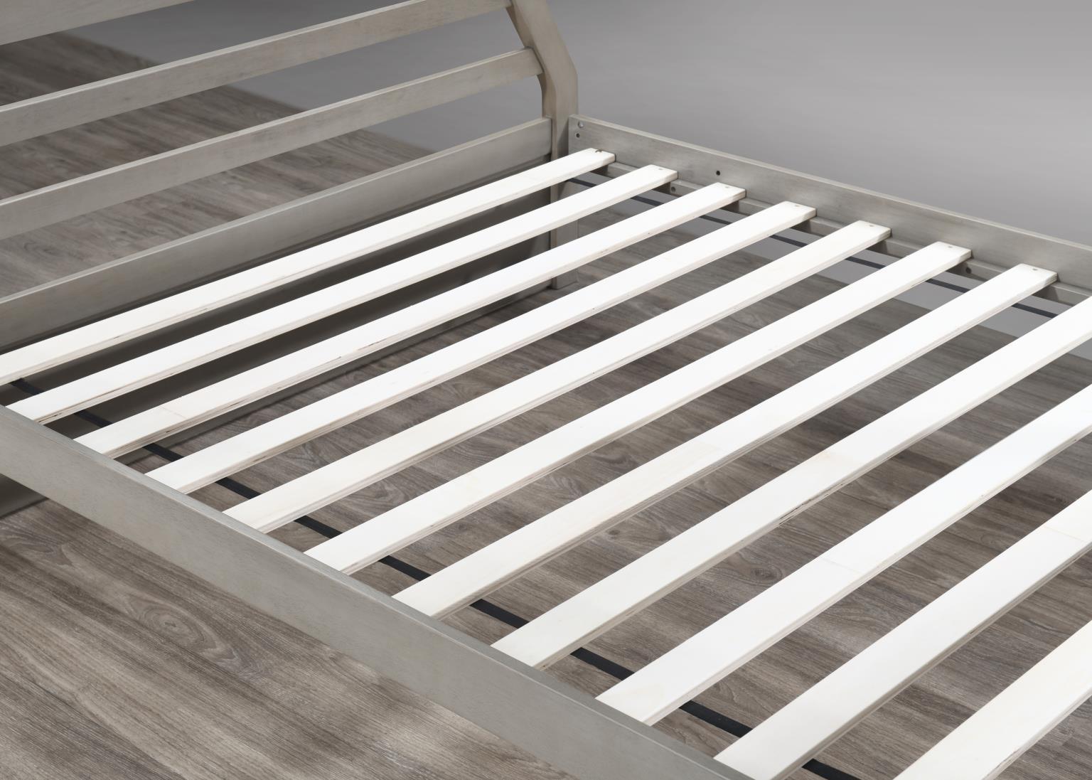 S090 - Twin / Full Bunk Bed - Light Gray