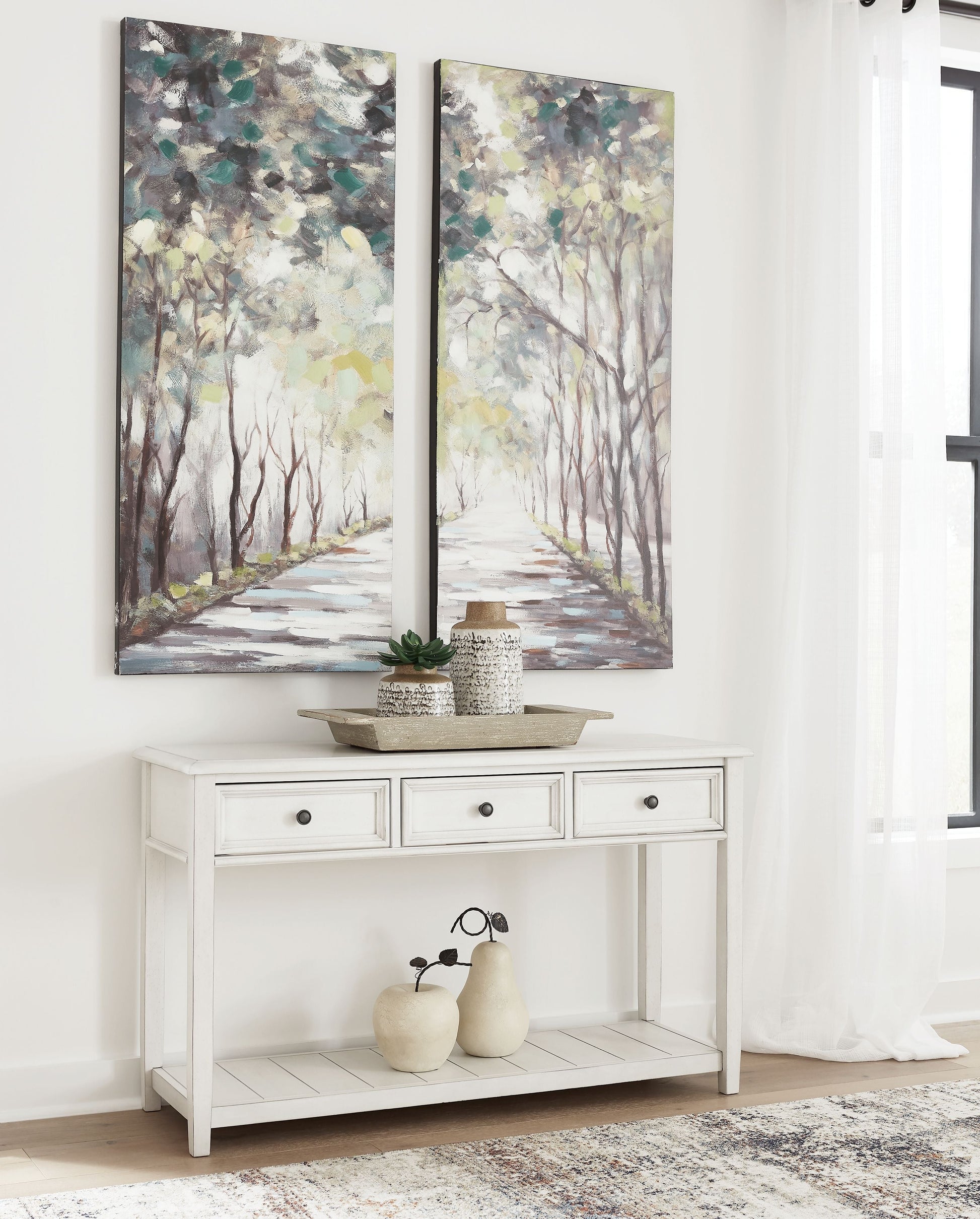 Signature Design by Ashley® Kanwyn - Whitewash - Sofa Table | Meri Furniture