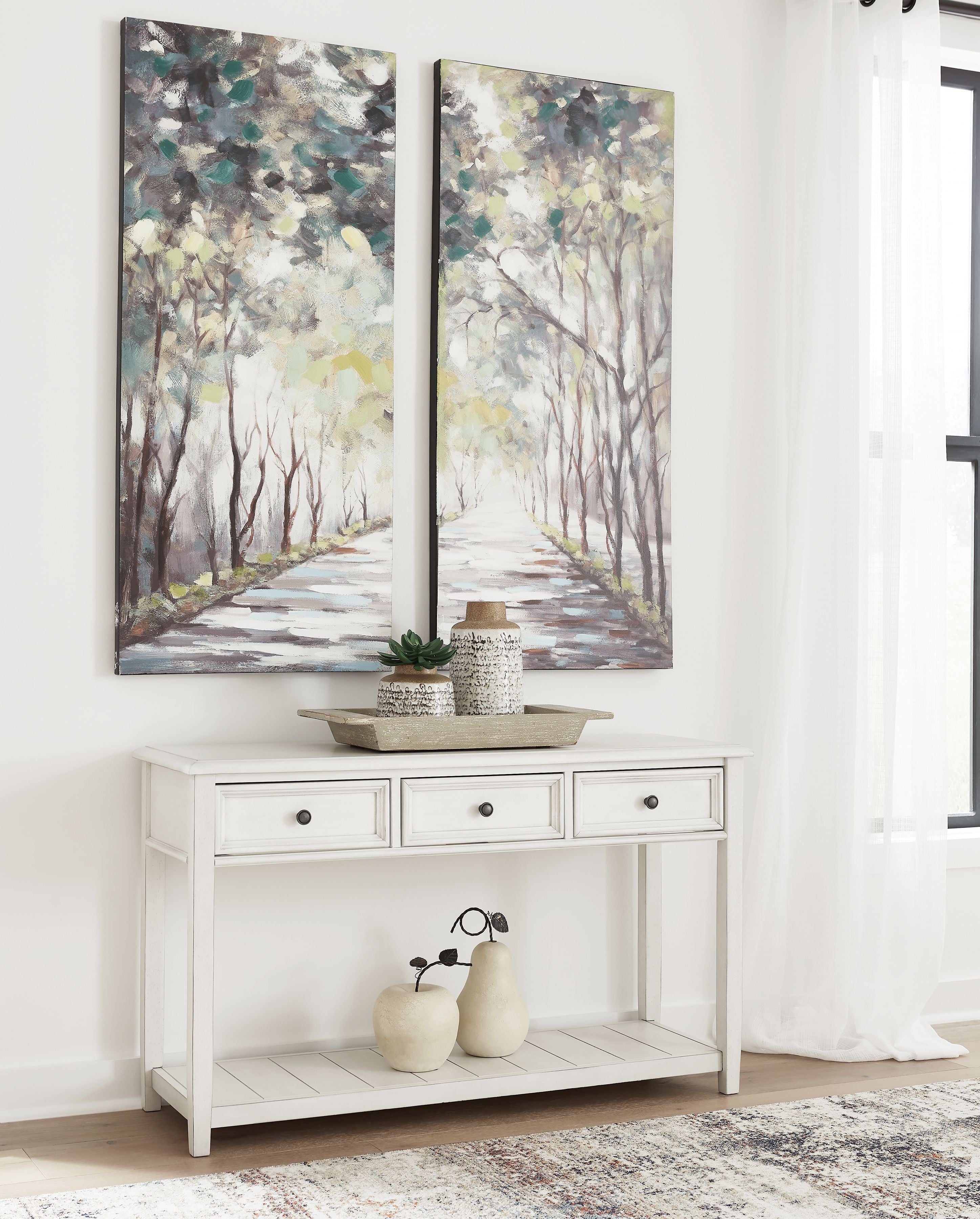Signature Design by Ashley® Kanwyn - Whitewash - Sofa Table | Meri Furniture