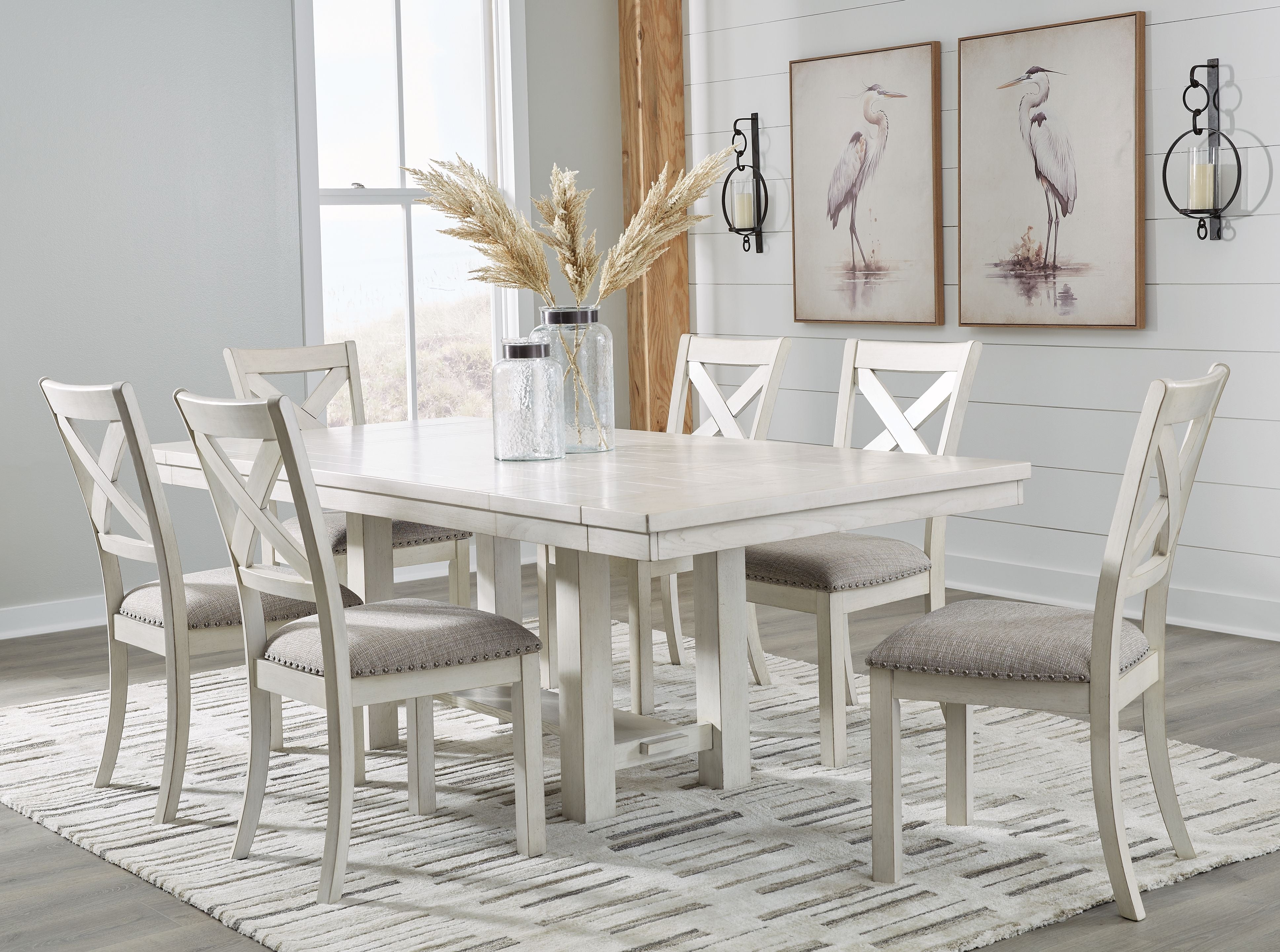 Signature Design by Ashley® Robbinsdale - Rectangular Dining Room Extension Table Set | Meri Furniture