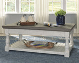 Ashley Furniture Havalance - Gray / White - Lift Top Cocktail Table | Meri Furniture
