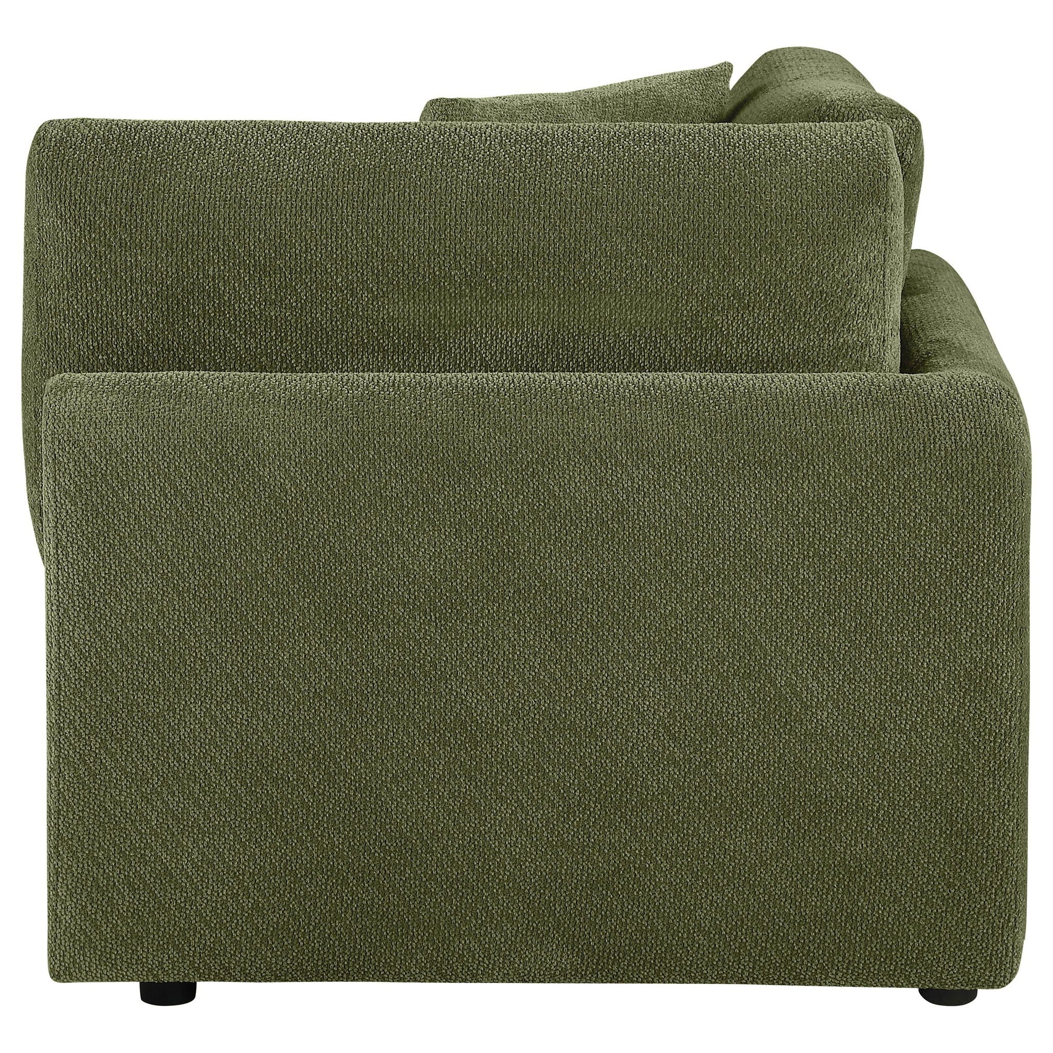 Elysia Chenille Upholstered Modular Corner Chair Green