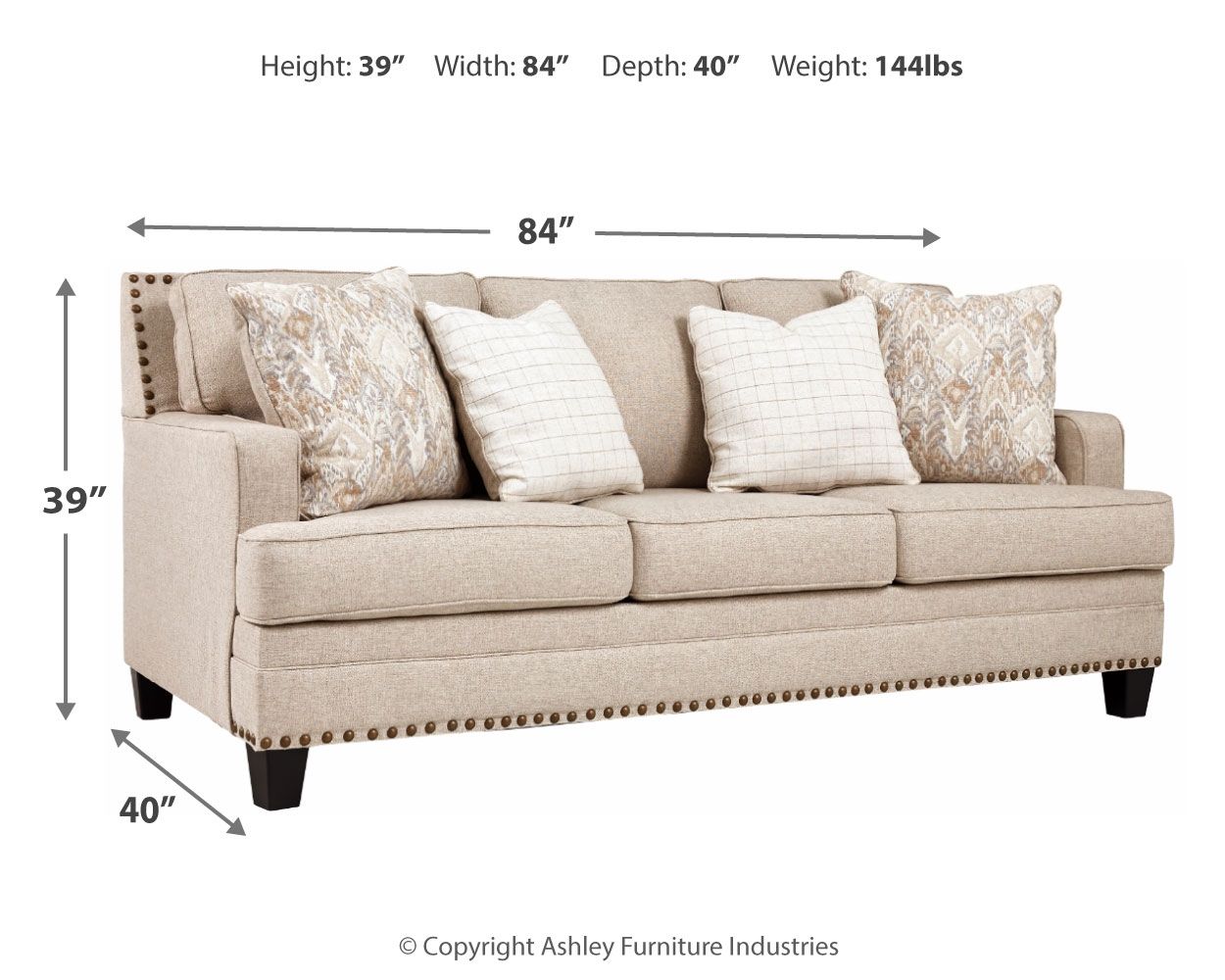 Ashley Furniture Claredon - Linen - Sofa | Meri Furniture