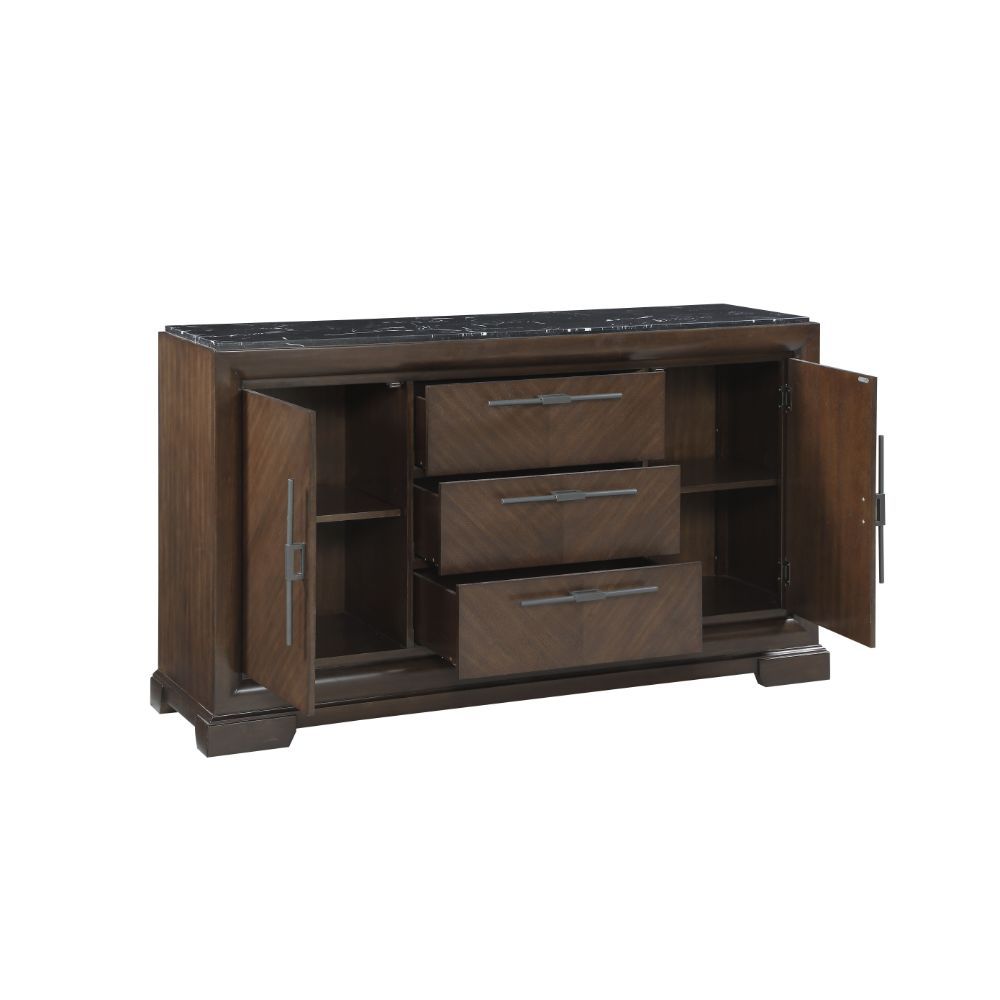 ACME Selma - Server - Marble & Tobacco | Meri Furniture