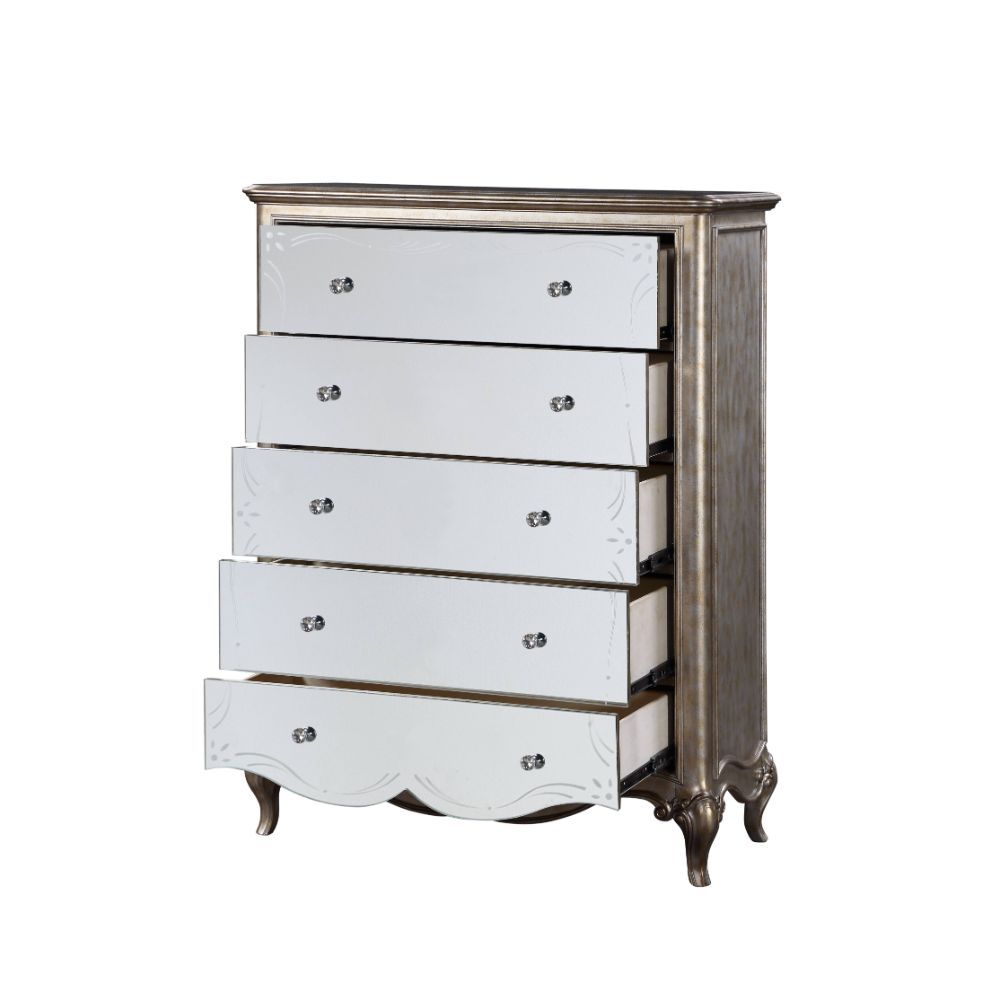 ACME Esteban - Chest - Antique Champagne | Meri Furniture