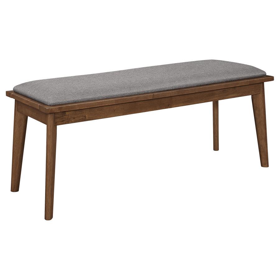 Coaster Fine Furniture Alfredo - Upholstered Dining Bench - Gray And Natural Walnut | Meri Furniture