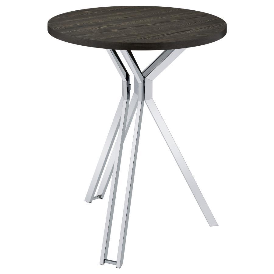 Coaster Fine Furniture Edgerton - Round Pub Height Bistro Bar Table - Dark Oak | Meri Furniture