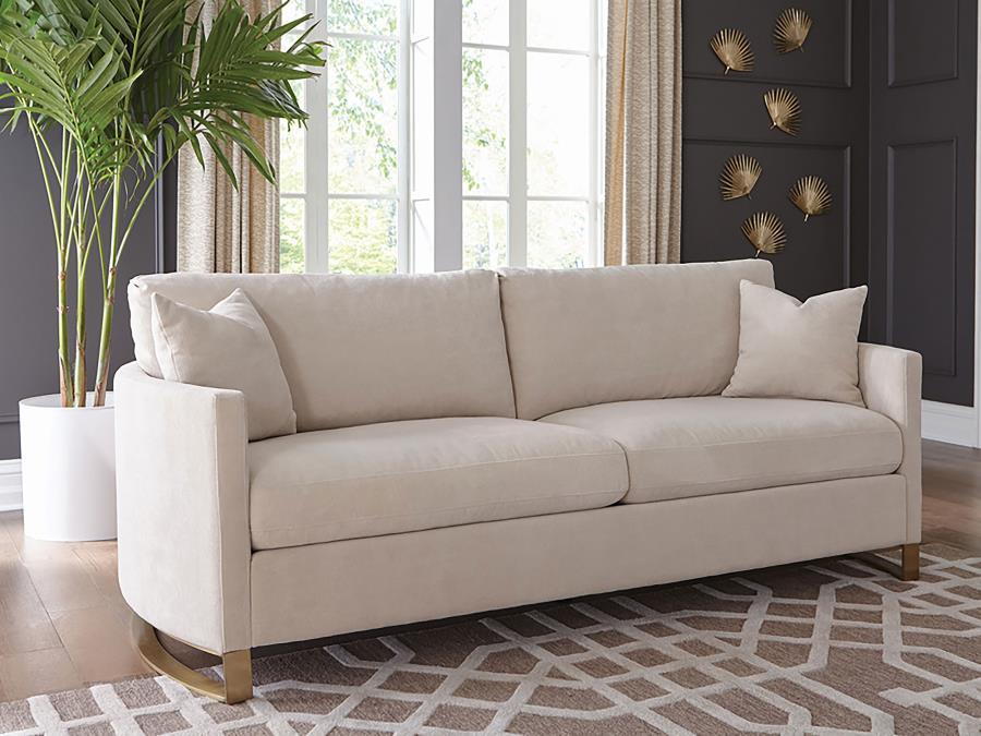 Coaster Fine Furniture Corliss - Upholstered Arched Arm Sofa - Beige | Meri Furniture