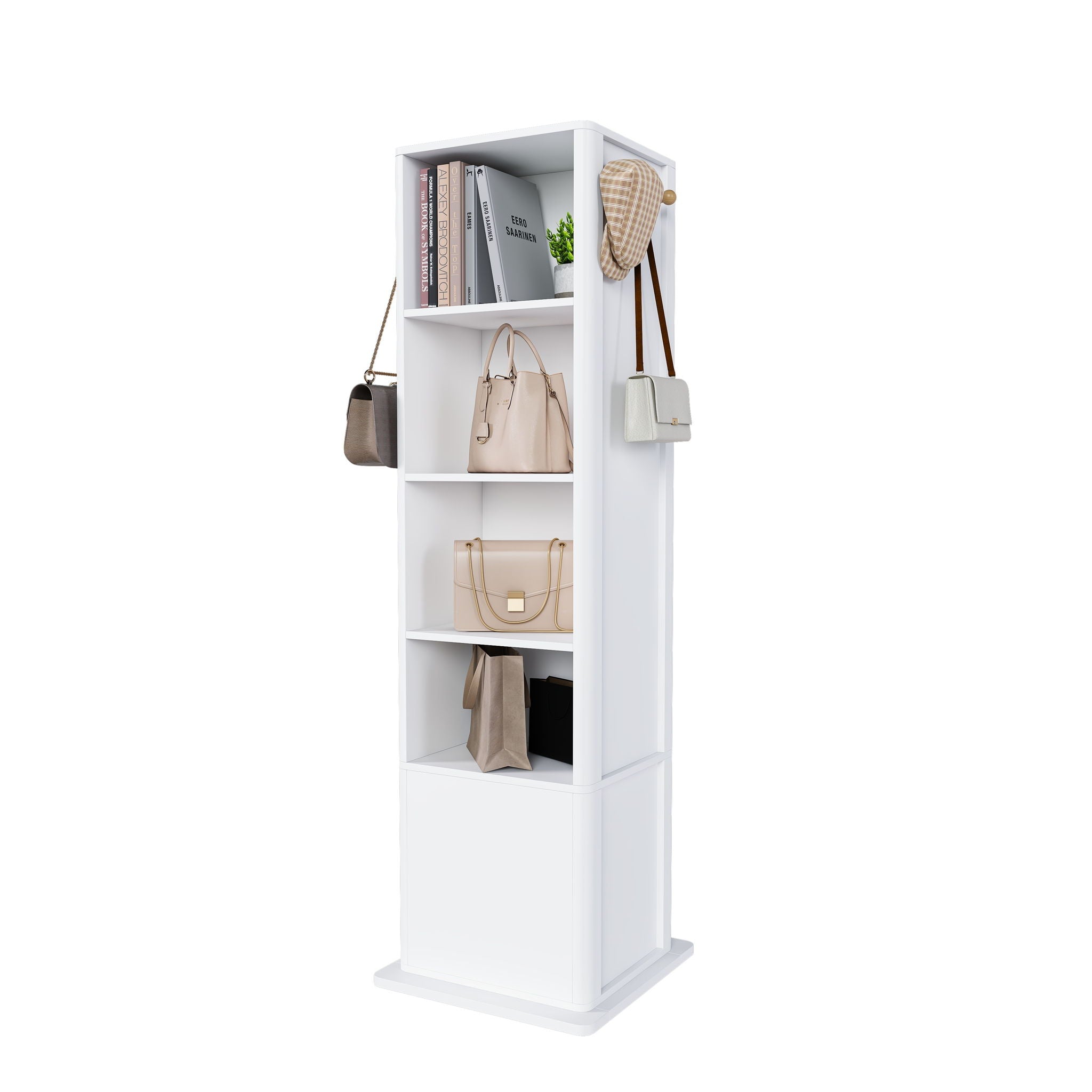 360° Rotating Makeup Cabinet With Full Length Mirror